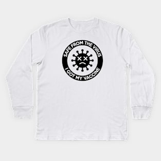 I Got My Vaccine Black Kids Long Sleeve T-Shirt